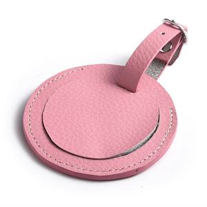 Étiquette de bagage en cuir, durable, écologique, de qualité supérieure, en PU, imperméable, portable, couleur unie, accessoire de voyage - Product Image 4