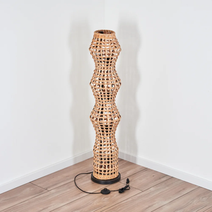 Lámparas de pie artesanales de mimbre y ratán estilo boho para decoración de sala de estar, nuevo diseño 2026 - Product Image 1