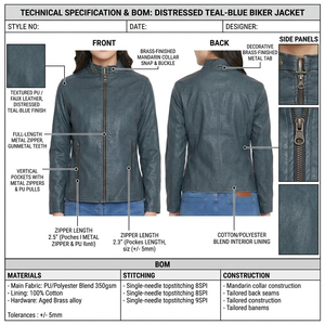 Veste de motard en cuir véritable pour femme, style Café Racer, col matelassé, coupe ajustée, en peau d'agneau, vente en gros personnalisée - Product Image 5