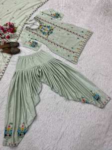 Nouvelle Collection 2026 : Salwar Kameez en Soie Vert Sauge pour Femme, Ensemble Patiala Brodé avec Dupatta – Tenue Ethnique Modeste pour Femme Musulmane - Product Image 5