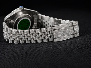 Reloj de Pulsera Automático para Hombre, Estilo Hip Hop, con Esfera Bicolor, Chapado en Oro y Plata, con Incrustaciones de Diamantes Moissanite - Product Image 2