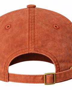 Casquette de baseball en coton délavé orange rouille, unie, ajustable, unisexe, décontractée, respirante, confortable, qualité supérieure - Product Image 6