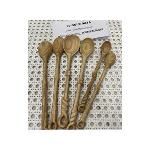 Cuchara de madera Herramienta de cocina de madera de acacia hecha a mano para mezclar y servir culinaria Vietnam - Product Image 1