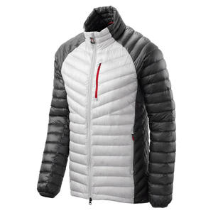 Casual padded puffer jacket for men with full <b>zip</b> closure and warm stylish winter men's jackets for walking - Product Image 4