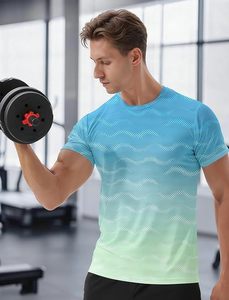 Camisetas Deportivas de Secado Rápido para Hombre, Camisetas de Gimnasio de Alto Rendimiento para Hombre, Camisetas Deportivas para Correr, Entrenamiento, Absorben la Humedad - Product Image 2