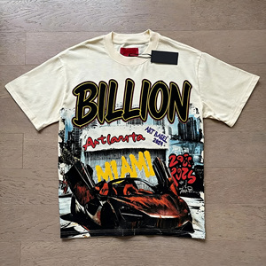 Camiseta de Manga Corta para Hombre, Bordada, Corte Regular, Cuello Redondo, Tejido de Punto, 100% Algodón, Transpirable, Color y Logotipo Personalizables, 240g - Product Image 1