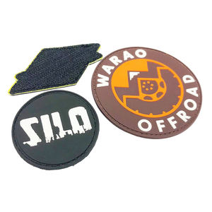 OEM PVC Rubber English Letter Waterproof 3D Embossed Flag Patches Three Color Jacket Clothing Tactical <b>Hook</b> Badge Shoulder - Product Image 6