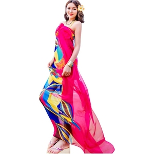 Sarong en mousseline léger : motif géométrique, grande taille, paréo de plage pour maillot de bain, tenue de vacances - Product Image 3