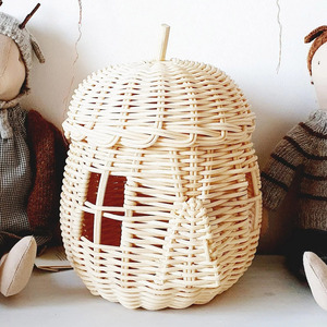 Casa de juguete de ratán para niñas y niños, hecha a mano, juguetes naturales para niños, casas de juego ecológicas - Product Image 2