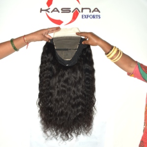 Perruque en dentelle 100% cheveux humains indiens bruts, noir naturel, cheveux Remy non traités, perruque complète en dentelle sur mesure, 500g, double trame faite à la machine - Product Image 3