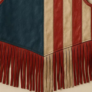Mens Cowboy Western Fringe Vest Leather <b>Suede</b> Sleeveless <b>Jacket</b> Tassel Festival Rodeo <b>Biker</b> Supplier Premium OEM Apparel - Product Image 4