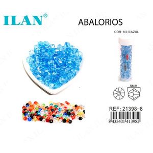 ILAN Abalorios Perline blu a forma di rombo da 8 mm per la creazione di gioielli - Product Image 1