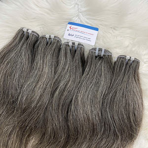 Extensiones de Cabello Humano Rizado Pixie Gris Vietnamita, Doble Trama, Color Natural, 12 Pulgadas, Alta Calidad, Precio al por Mayor - Product Image 5