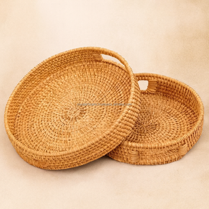 ถาดไม้ขนาดเล็กสำหรับจัดเก็บอาหารกาแฟชาทำด้วยมือของอินเดียที่วางโชว์ของขวัญจำนวน50ชิ้น - Product Image 6