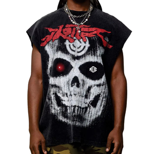 Camiseta Deportiva Unisex Extra Grande sin Mangas, Ligera, Transpirable, Antibacteriana, con Estampado Gráfico, de Spandex/Poliéster - Product Image 1