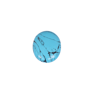Pierre précieuse synthétique turquoise bleue Ishu Gems, cabochon de 23,5 carats, 29x24 mm, pierre non montée pour la fabrication de bijoux - Product Image 1