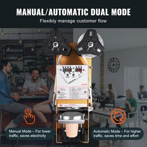 Macchina Sigillatrice Automatica per Bicchieri Alti 180 mm, 500-650 Bicchieri/Ora, Elettrica per Sigillatura Tè Boba - Product Image 4