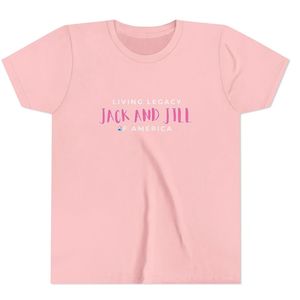 เสื้อยืดแจ็คแอนด์จิล วีเมน ลิฟวิ่ง เลกาซี สีชมพู ลายกราฟิก แขนสั้น คอกลม สวมใส่สบาย เสื้อยืดผู้หญิง ขายส่งเสื้อผ้า - Product Image 1