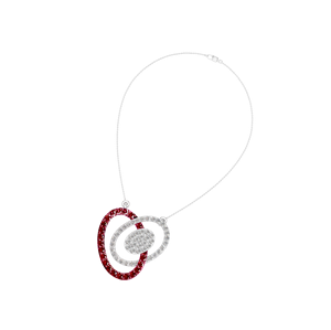 Bijoux fins de luxe 14K/18K jaune Rose blanc plaqué or rubis pierre précieuse diamant tourbillon pendentif collier audacieux déclaration breloque - Product Image 4