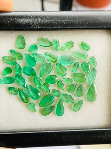 Natural Zambia Emerald Pear Cut AAA Quality Green Gemstones 43pcs Lot for Jewelry Making Perfect Polishing <b>Cheap</b> Price - Product Image 6