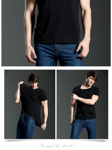 Unisex <b>High</b> Quality O-<b>Neck</b> <b>T</b>-<b>Shirt</b> Custom Logo Printed Plus Size Eco-Friendly Short Sleeve Spandex/Polyester Knitted Fabric <b>Men</b> - Product Image 6