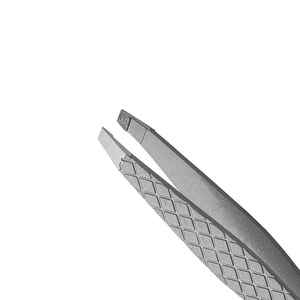 Pinzas de depilar inclinadas Diamond Grip al por mayor para cejas, pinzas de acero inoxidable con mango cómodo tipo alicates - Product Image 3