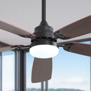 Ventilatore da Soffitto LED Classico da 52 Pollici con Luce Dimmerabile, 6 Velocità, 5 Pale, Telecomando, Motore DC per Uso Interno - Product Image 6