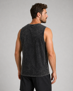 Quick Dry Breathable Eco-Friendly Polyester Tank <b>Top</b> Wholesale <b>Low</b> Price Sleeveless Workout Wear Men's Custom Logo OEM Custom - Product Image 2