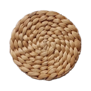 Mantel Individual Redondo de Jacinto, Hecho a Mano, Clásico, Elegante, Ecológico, para Uso en Cenas o Restaurantes, Decorativo - Product Image 1