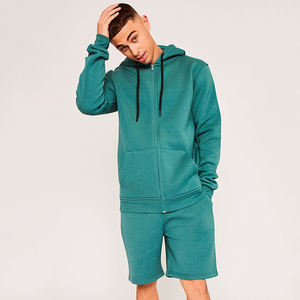 2 Pieces Men Sport Jogger Hoodies Sweat Shorts Sportswear <b>Set</b> Custom Men Casual Hoodie and Shorts <b>Sets</b> - Product Image 4