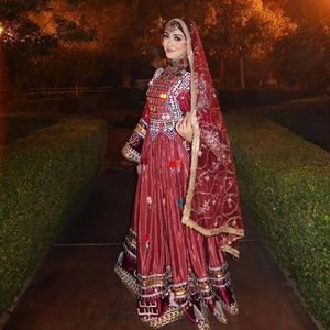 Robe Afghane OEM ODM pour Femmes, Prix de Gros, Faible MOQ, Robe de Mariage Longue, Robes de Soirée et de Mariage Afghanes Kuchi pour Femmes et Filles - Product Image 6