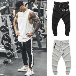 OEM Customized Logo Canvas Men's Casual <b>Trousers</b> Mid <b>Drawstring</b> Closure Breathable Lightweight Fitness Gym Workout Wear 100% - Product Image 6