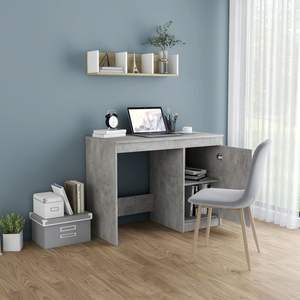 Scrivania Moderna Rettangolare in Legno Ingegnerizzato Grigio Cemento con Design Elegante - Product Image 3