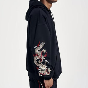 Ventes en gros de sweats à capuche imprimés et brodés, sweats à capuche brodés de haute qualité, sweats à capuche personnalisés en coton et polyester pour hommes - Product Image 4