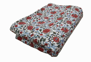 Cotton <b>Quilt</b> Set Floral Pattern Pigment Printed Classic Design All-Season Home Use Folded Style - Product Image 2