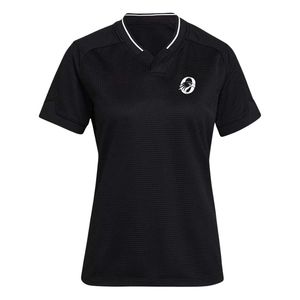 Maillot de rugby noir en tricot pour femme, manches courtes, uniforme d'équipe, tenue de sport, vêtements d'entraînement, vêtements de jeu en plein air - Product Image 1