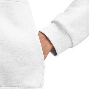 Sudadera con Capucha y Cierre para Hombre, 100% Algodón Felpa, Corte Regular, Color Gris Sólido, Ropa Casual de Otoño - Product Image 4