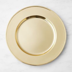 Platos de Presentación Redondos de Metal Dorado, 13 Pulgadas, Acero Inoxidable, Decorativos, para Eventos de Boda y Banquetes de Hotel - Product Image 1