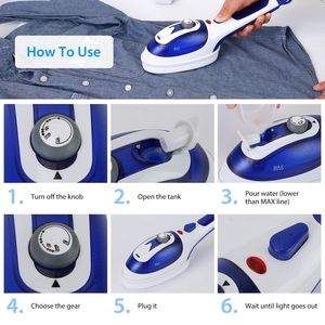 Vaporizzatore Portatile per Vestiti da 800W, Spazzola Elettrica a Vapore Manuale per Tessuti, Anti-Scottatura, Anti-Goccia, Alimentazione a Spina - Product Image 2