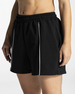 Wholesale ODM Custom Logo <b>Black</b> <b>Womens</b> Oversized <b>Shorts</b> With Piping Cotton Blended Breathable Gym & Streetwear <b>Shorts</b> For <b>Women</b> - Product Image 5