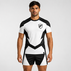 Custom Rugby Uniform Shorts Set Sublimated Team Uniform Breathable Quick Dry Polyester Sportswear Unisex with OEM Service - Product Image 1