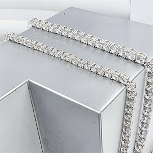 Pass Diamond Tester Hip Hop Jewelry Charms <b>Iced</b> <b>Out</b> 3mm Moissanite Rhodium Plated 925 Silver VVS Tennis <b>Chain</b> Wedding Necklaces - Product Image 6