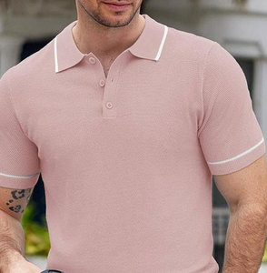 Camisa de Hombre Casual de Alta Calidad con Estampado de Lujo, Tela Jersey, Patrón Sólido, Manga Corta, Tallas Grandes, Servicio OEM - Product Image 6