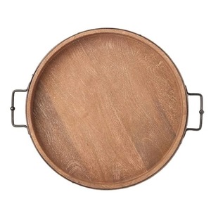 Plateau de service rectangulaire en bois massif Timber Forge, design minimaliste, vaisselle durable pour la décoration intérieure, ensemble de plateaux de service - Product Image 5