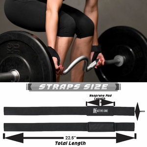 Sangles de levage ajustables en néoprène antidérapantes pour hommes, personnalisables, avec fermeture élastique pour l'entraînement en salle de sport – Offre Spéciale - Product Image 2