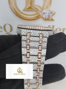 Reloj de Pulsera de Lujo con Esfera Cubierta de Cristales para Fiestas, Reloj de Hombre Estilo Hip Hop con Diamantes Moissanite - Product Image 6