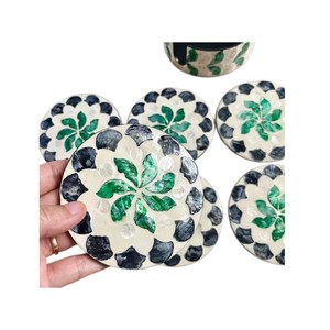 Elegant Shell Inlay <b>Drink</b> <b>Coasters</b> for Home Decor - Product Image 2