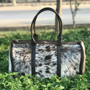 Sac de voyage en cuir de vachette véritable avec poils, sac de week-end, sac de nuit, sac de sport, fabricant sur mesure, vente en gros - Product Image 4