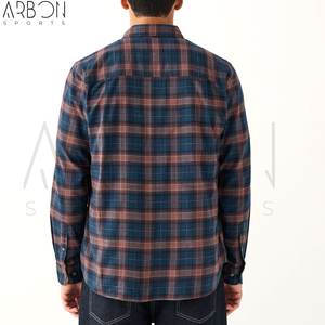 Chemises en flanelle brossée à carreaux marron rouille et bleu marine, de haute qualité, classiques, tendance, nouveau modèle, service OEM ODM, meilleur fournisseur, prix de gros - Product Image 2