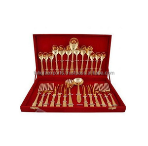 Fournisseurs indiens Ensemble de couverts en métal et acier inoxydable Couverts Couverts plaqués or pour mariage dans toutes les tailles pour l'exportation - Product Image 4